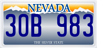 NV license plate 30B983