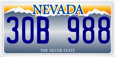 NV license plate 30B988