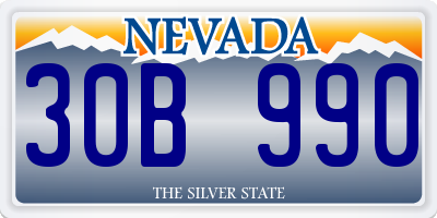 NV license plate 30B990