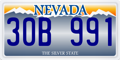 NV license plate 30B991