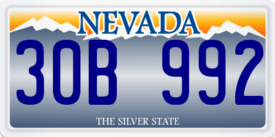 NV license plate 30B992