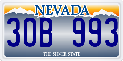 NV license plate 30B993