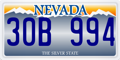 NV license plate 30B994