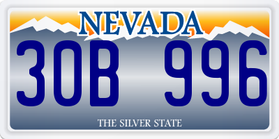 NV license plate 30B996