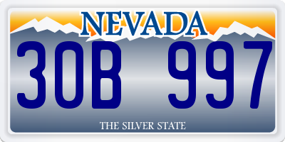 NV license plate 30B997
