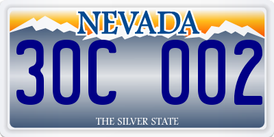 NV license plate 30C002