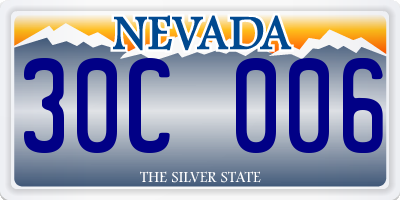 NV license plate 30C006