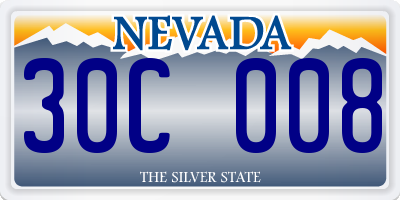 NV license plate 30C008