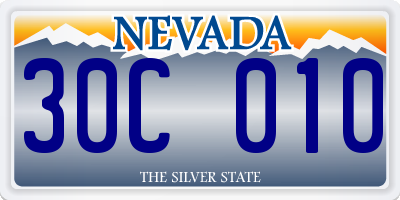 NV license plate 30C010