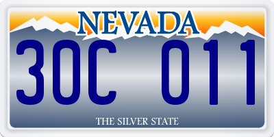 NV license plate 30C011