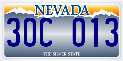 NV license plate 30C013