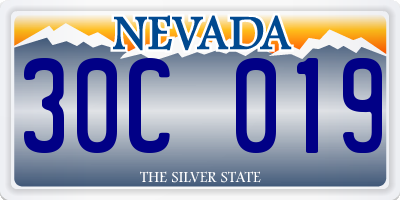 NV license plate 30C019