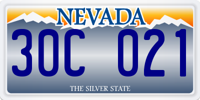 NV license plate 30C021