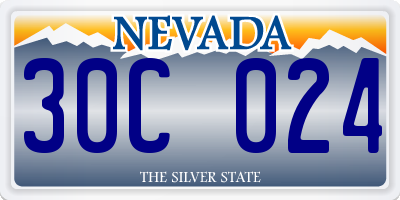 NV license plate 30C024
