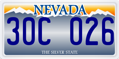 NV license plate 30C026