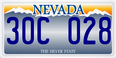NV license plate 30C028
