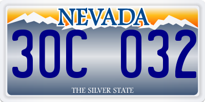 NV license plate 30C032