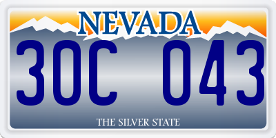 NV license plate 30C043
