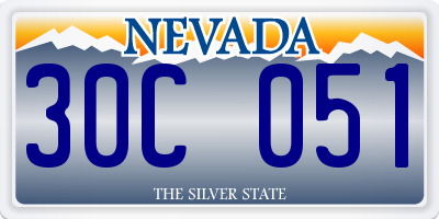 NV license plate 30C051