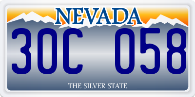 NV license plate 30C058