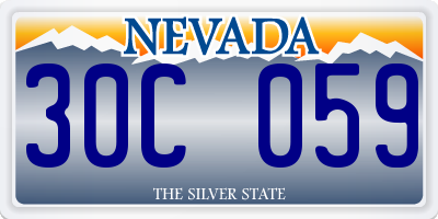 NV license plate 30C059