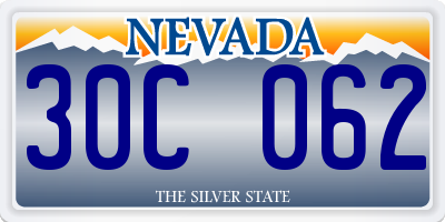 NV license plate 30C062