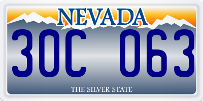 NV license plate 30C063