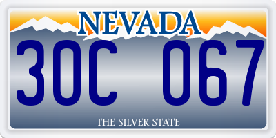 NV license plate 30C067