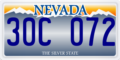 NV license plate 30C072