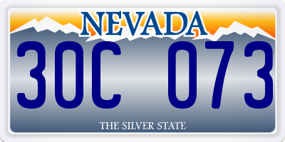 NV license plate 30C073