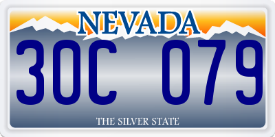 NV license plate 30C079