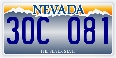NV license plate 30C081