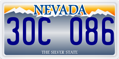 NV license plate 30C086