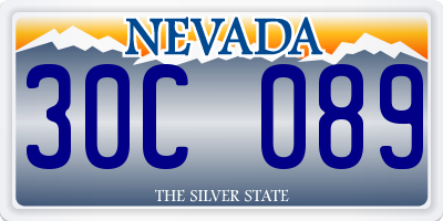 NV license plate 30C089