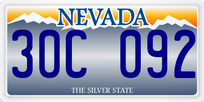 NV license plate 30C092