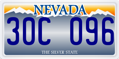 NV license plate 30C096