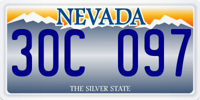 NV license plate 30C097