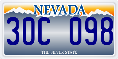 NV license plate 30C098