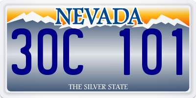 NV license plate 30C101