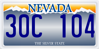 NV license plate 30C104