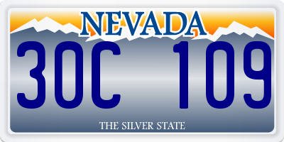 NV license plate 30C109