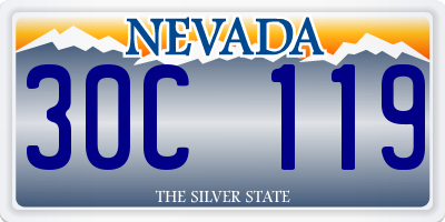 NV license plate 30C119