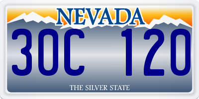 NV license plate 30C120