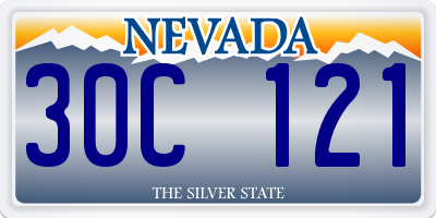 NV license plate 30C121