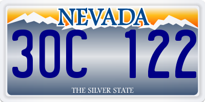 NV license plate 30C122