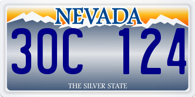 NV license plate 30C124