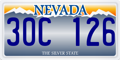 NV license plate 30C126