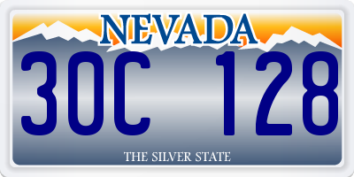 NV license plate 30C128