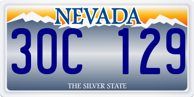 NV license plate 30C129