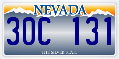 NV license plate 30C131